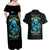 Irsh Girl Skull Couples Matching Off Shoulder Maxi Dress and Hawaiian Shirt Drink Up Bitch - Wonder Print Shop