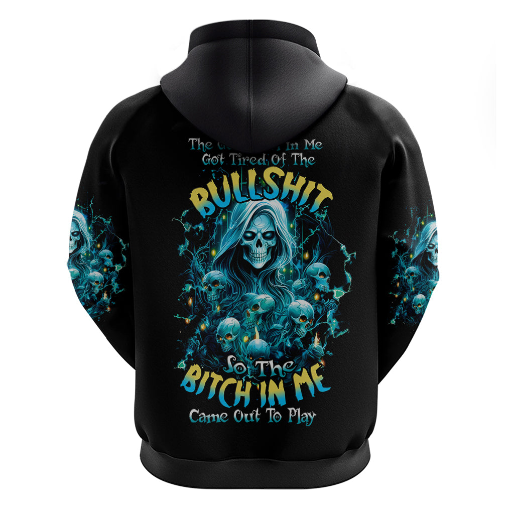 Irsh Girl Skull Zip Hoodie Drink Up Bitch