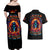 Flame Skull Couples Matching Off Shoulder Maxi Dress and Hawaiian Shirt Heaven Don't Want Me And Hell's Afraid I'll Take Over - Wonder Print Shop