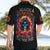 Flame Skull Hawaiian Shirt Heaven Don't Want Me And Hell's Afraid I'll Take Over - Wonder Print Shop