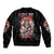 Rose Skull Bomber Jacket Like Me Or Not I Don't Give A Flying Fuck - Wonder Print Shop