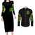 Irish Skull Couples Matching Long Sleeve Bodycon Dress and Long Sleeve Button Shirt Let The Shenanigans Begin - Wonder Print Shop