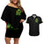 Irish Skull Couples Matching Off Shoulder Short Dress and Hawaiian Shirt Let The Shenanigans Begin - Wonder Print Shop