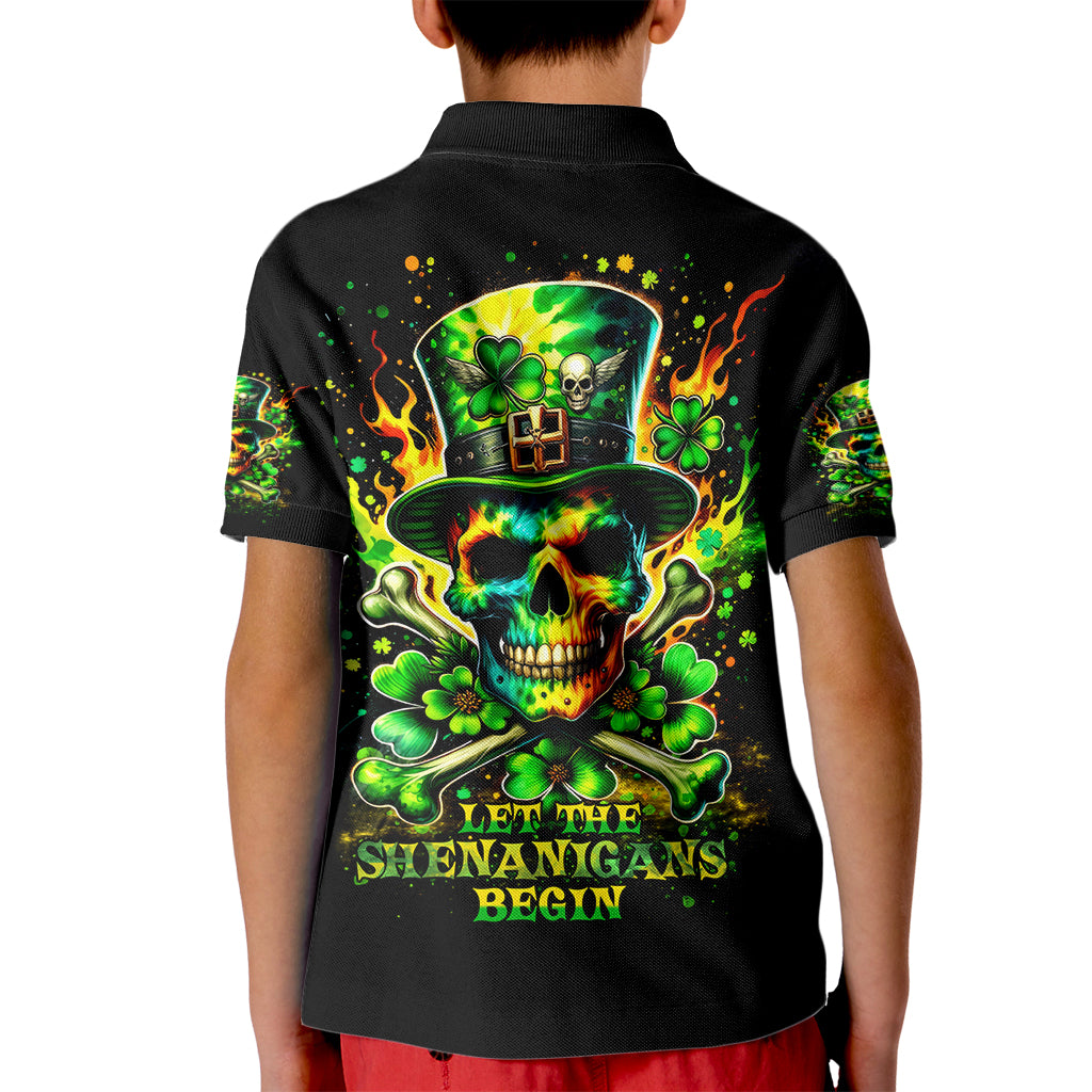 Irish Skull Kid Polo Shirt Let The Shenanigans Begin - Wonder Print Shop