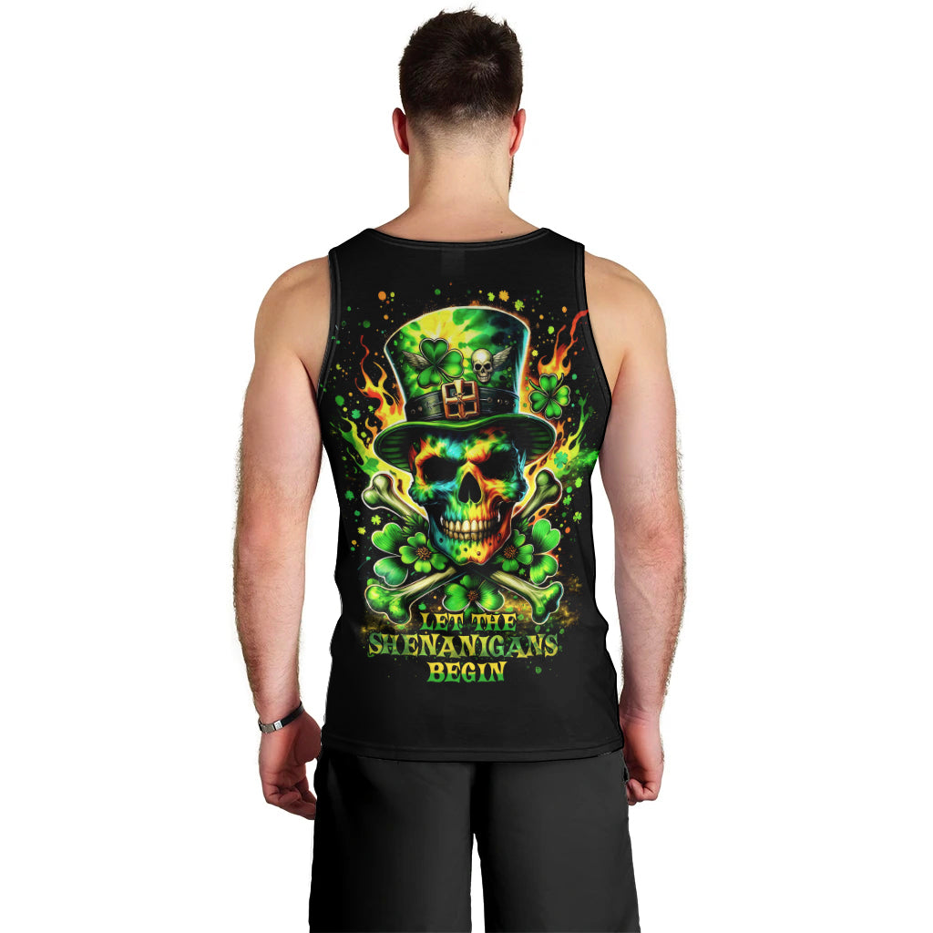 Irish Skull Men Tank Top Let The Shenanigans Begin - Wonder Print Shop