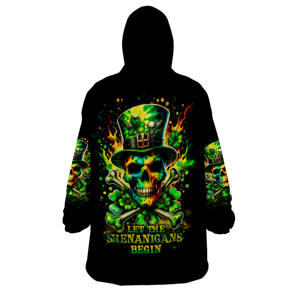 Irish Skull Wearable Blanket Hoodie Let The Shenanigans Begin