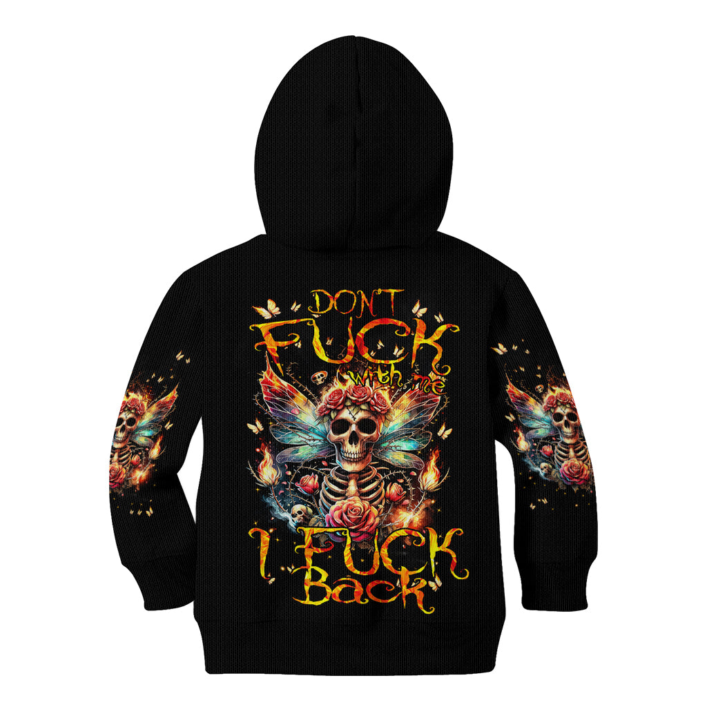 Fairy Skull Kid Hoodie Don't Fuck With Me I Fuck Back - Wonder Print Shop