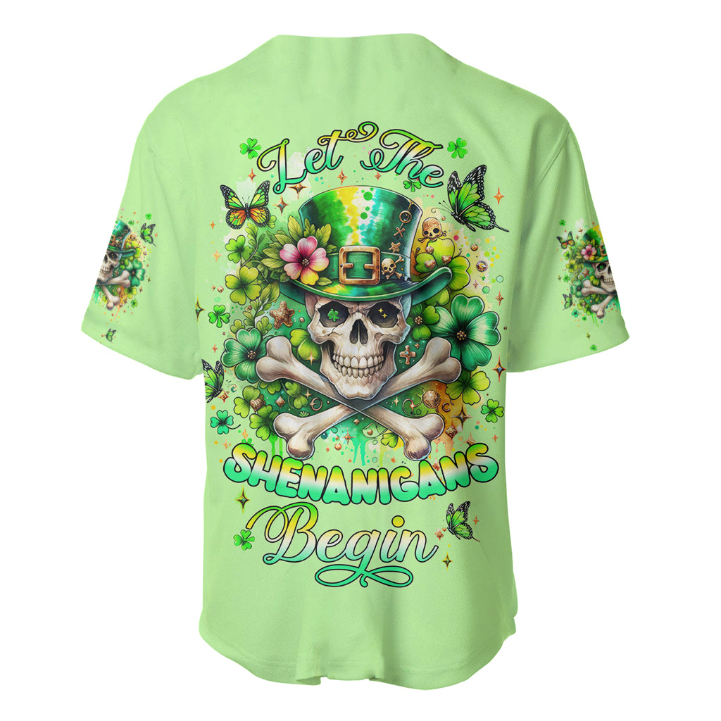 Irish Skull Baseball Jersey Let The Shenanigans Begin - Wonder Print Shop