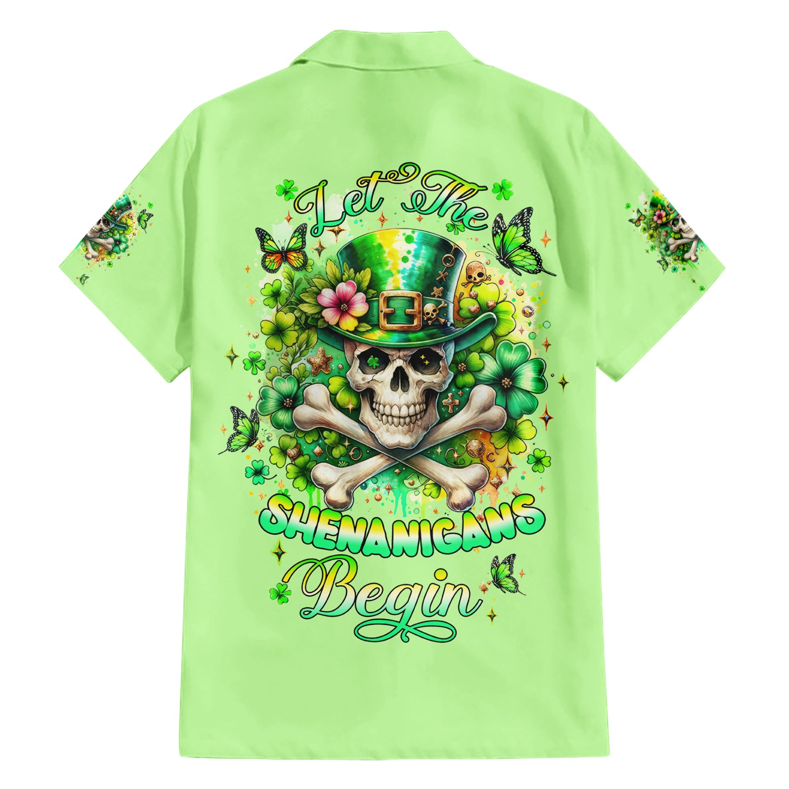 Irish Skull Hawaiian Shirt Let The Shenanigans Begin - Wonder Print Shop