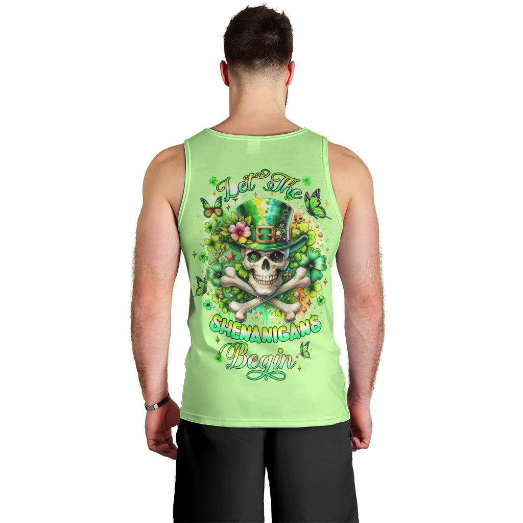 Irish Skull Men Tank Top Let The Shenanigans Begin - Wonder Print Shop