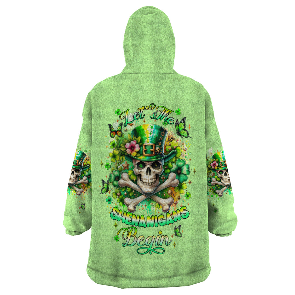 Irish Skull Wearable Blanket Hoodie Let The Shenanigans Begin