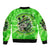 Irish Skull Bomber Jacket Shamrock And Roll - Wonder Print Shop