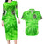 Irish Skull Couples Matching Long Sleeve Bodycon Dress and Hawaiian Shirt Shamrock And Roll - Wonder Print Shop