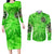 Irish Skull Couples Matching Long Sleeve Bodycon Dress and Long Sleeve Button Shirt Shamrock And Roll - Wonder Print Shop