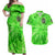 Irish Skull Couples Matching Off Shoulder Maxi Dress and Hawaiian Shirt Shamrock And Roll - Wonder Print Shop