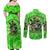 Irish Skull Couples Matching Off Shoulder Maxi Dress and Long Sleeve Button Shirt Shamrock And Roll - Wonder Print Shop