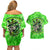 Irish Skull Couples Matching Off Shoulder Short Dress and Hawaiian Shirt Shamrock And Roll - Wonder Print Shop