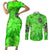 Irish Skull Couples Matching Short Sleeve Bodycon Dress and Long Sleeve Button Shirt Shamrock And Roll - Wonder Print Shop