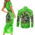 Irish Skull Couples Matching Short Sleeve Bodycon Dress and Long Sleeve Button Shirt Shamrock And Roll - Wonder Print Shop