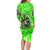 Irish Skull Family Matching Long Sleeve Bodycon Dress and Hawaiian Shirt Shamrock And Roll - Wonder Print Shop