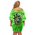 Irish Skull Family Matching Off Shoulder Short Dress and Hawaiian Shirt Shamrock And Roll - Wonder Print Shop