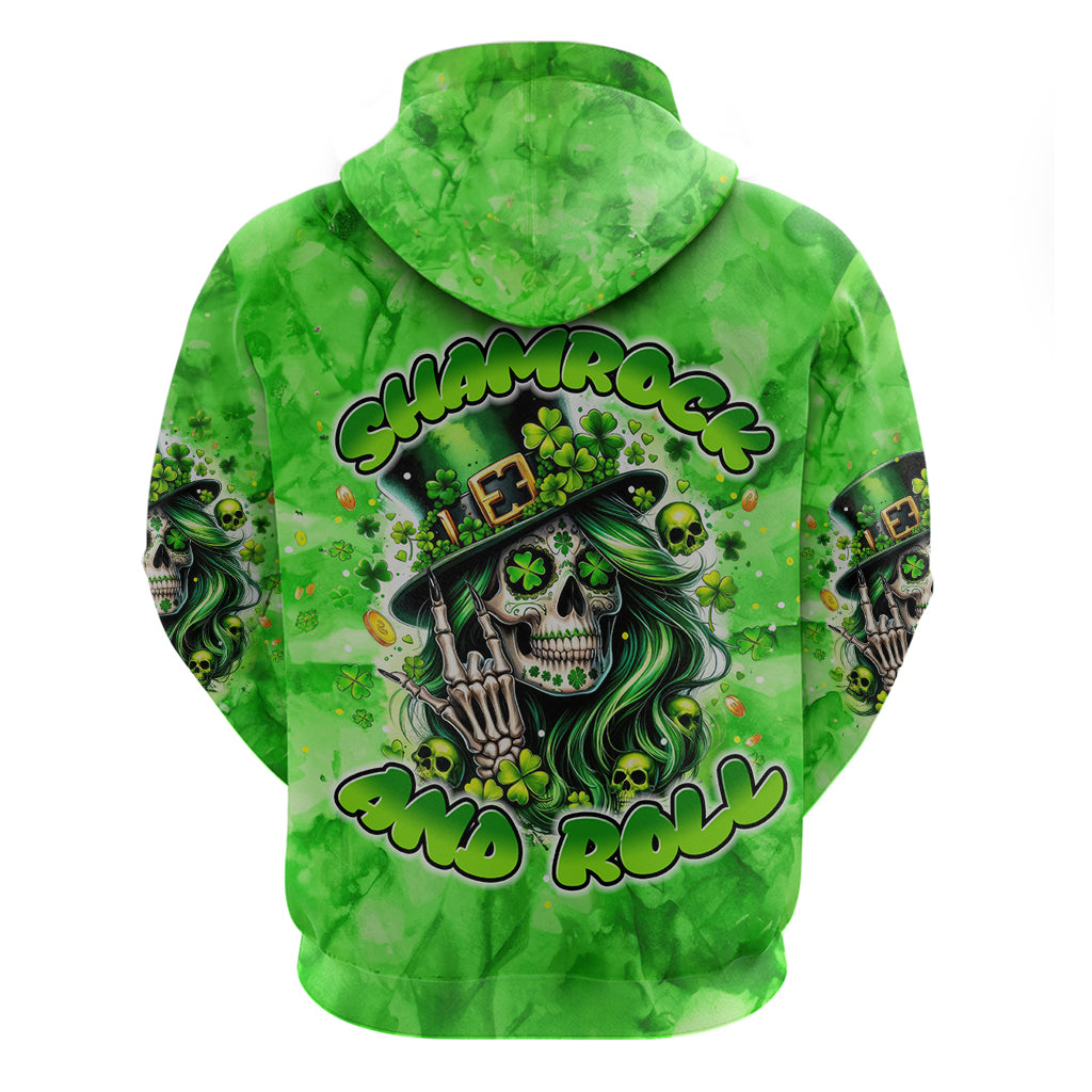 Irish Skull Hoodie Shamrock And Roll - Wonder Print Shop