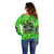 Irish Skull Off Shoulder Sweater Shamrock And Roll - Wonder Print Shop