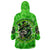 Irish Skull Wearable Blanket Hoodie Shamrock And Roll