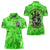 Irish Skull Women Polo Shirt Shamrock And Roll