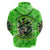 Irish Skull Zip Hoodie Shamrock And Roll - Wonder Print Shop