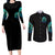 Witch Skull Couples Matching Long Sleeve Bodycon Dress and Long Sleeve Button Shirt The Good Girl In Me Got Tired Of The Bullshit So The Bitch In Me Came Out To Play - Wonder Print Shop