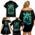 Witch Skull Family Matching Off Shoulder Short Dress and Hawaiian Shirt The Good Girl In Me Got Tired Of The Bullshit So The Bitch In Me Came Out To Play - Wonder Print Shop