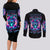 Rose Skull Couples Matching Long Sleeve Bodycon Dress and Long Sleeve Button Shirt She Whispered Back Iam The Storm - Wonder Print Shop