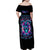 Rose Skull Family Matching Off Shoulder Maxi Dress and Hawaiian Shirt She Whispered Back Iam The Storm - Wonder Print Shop