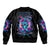 Rose Skull Sleeve Zip Bomber Jacket She Whispered Back Iam The Storm