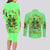 Irish Skull Couples Matching Long Sleeve Bodycon Dress and Long Sleeve Button Shirt I'm Not Anti Social I'm Just Not User Friendly - Wonder Print Shop