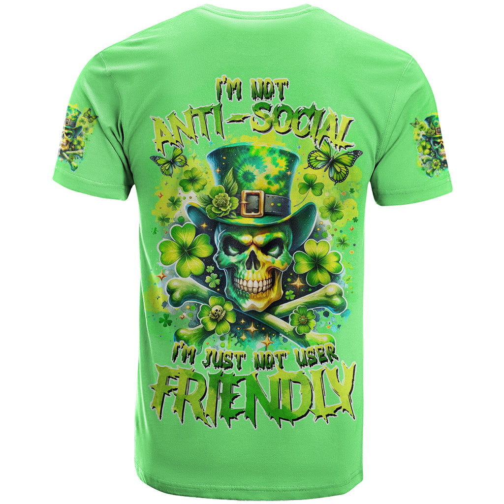 Irish Skull T Shirt I'm Not Anti Social I'm Just Not User Friendly