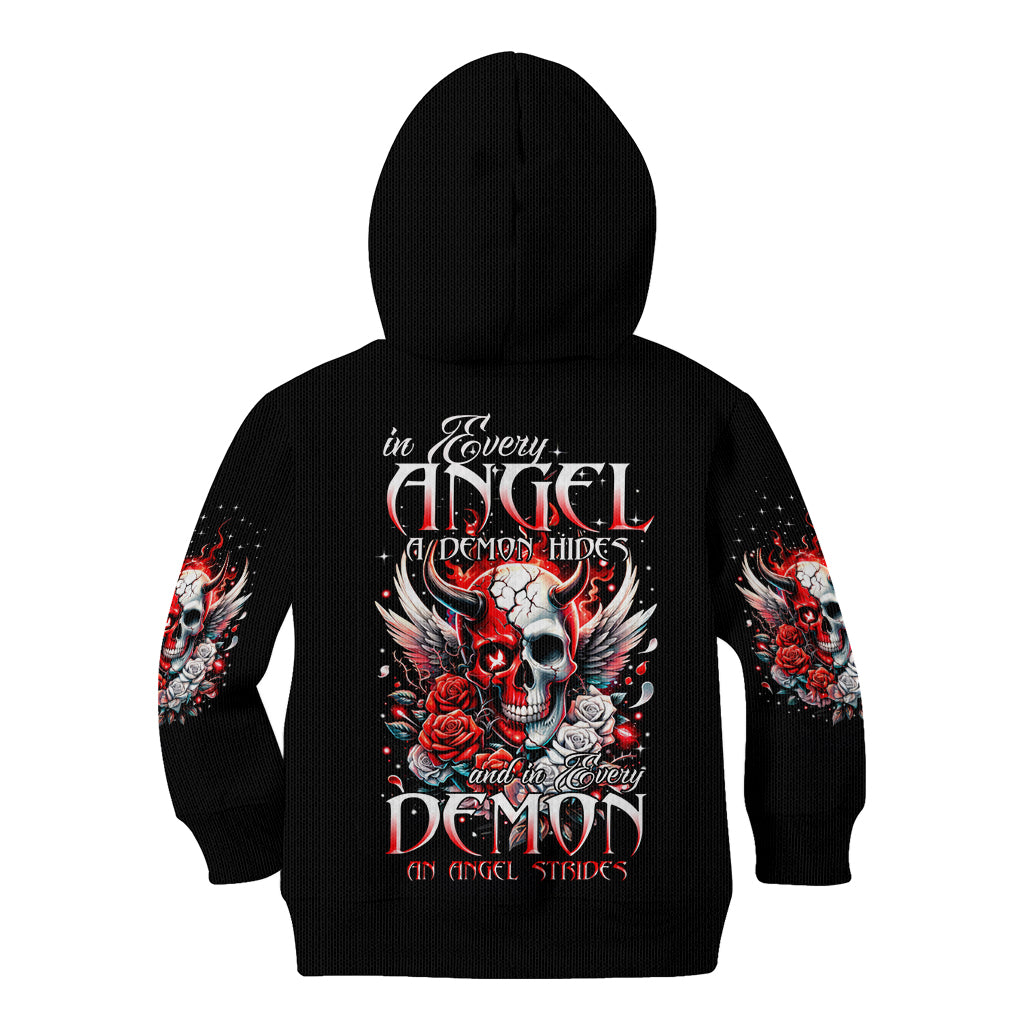 Devil Skull Kid Hoodie In Every Angel A Demon Hides And In Every Demon An Angel Strides - Wonder Print Shop