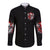 Devil Skull Long Sleeve Button Shirt In Every Angel A Demon Hides And In Every Demon An Angel Strides - Wonder Print Shop