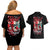 Devil Skull Couples Matching Off Shoulder Short Dress and Hawaiian Shirt Little Bit Of Devil In These Angel eyes - Wonder Print Shop