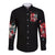 Devil Skull Long Sleeve Button Shirt Little Bit Of Devil In These Angel eyes - Wonder Print Shop