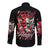 Devil Skull Long Sleeve Button Shirt Little Bit Of Devil In These Angel eyes - Wonder Print Shop