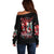 Devil Skull Off Shoulder Sweater Little Bit Of Devil In These Angel eyes - Wonder Print Shop