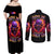 Flame Skull Couples Matching Off Shoulder Maxi Dress and Long Sleeve Button Shirt Judge Me When You Reperfect Otherwise Shut Up - Wonder Print Shop