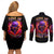 Flame Skull Couples Matching Off Shoulder Short Dress and Long Sleeve Button Shirt Judge Me When You Reperfect Otherwise Shut Up - Wonder Print Shop