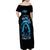 Skull Reaper Family Matching Off Shoulder Maxi Dress and Hawaiian Shirt I Can't Go To Hell The Devil Still Has A Restraining Order Against Me - Wonder Print Shop