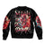 Devil Skull Bomber Jacket Stuck Between IDK IDC and IDGAF - Wonder Print Shop