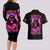 Rose Skull Couples Matching Long Sleeve Bodycon Dress and Hawaiian Shirt Beasuty In Beast Mode - Wonder Print Shop