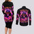 Rose Skull Couples Matching Long Sleeve Bodycon Dress and Long Sleeve Button Shirt Beasuty In Beast Mode - Wonder Print Shop