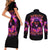 Rose Skull Couples Matching Short Sleeve Bodycon Dress and Long Sleeve Button Shirt Beasuty In Beast Mode - Wonder Print Shop